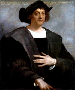 Portrait of a man, probably Christopher Columbus painted by Sebastiano del Piombo 1519, this work is in the public domain in the United States because it was published (or registered with the U.S. Copyright Office) before January 1, 1931.